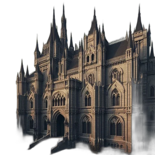 building, concept art, 3d render, fantasy art transparent PNG cut-out