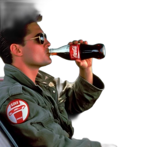 jacket, weapon, bottle, vaporwave transparent PNG cut-out
