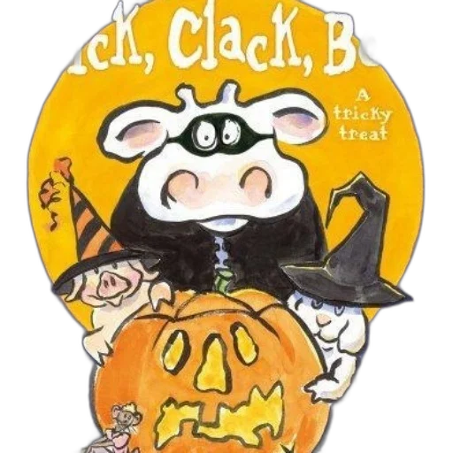 monochrome, whimsical, halloween-themed, book transparent PNG cut-out