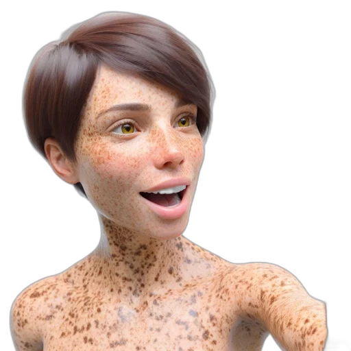 face, creature, mask, 3d render transparent PNG cut-out