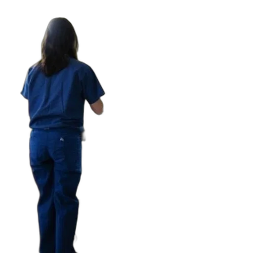 staff, nurse, blue, scrubs transparent PNG cut-out