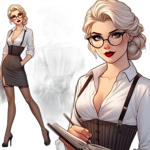 staff, dress, comic book art, concept art transparent PNG cut-out