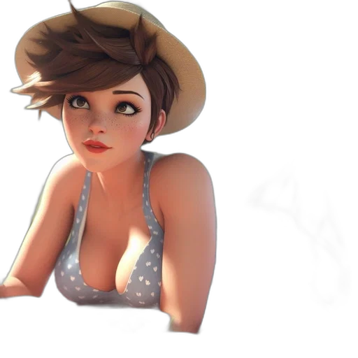 hat, dress, jewelry, 3d render transparent PNG cut-out