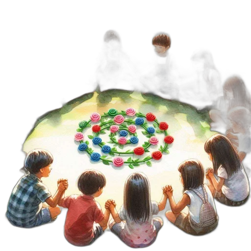 umbrella, concept art, fire, children transparent PNG cut-out