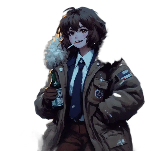 jacket, staff, weapon, concept art transparent PNG cut-out