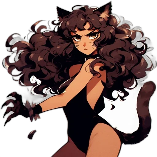 hair, staff, creature, pixel art transparent PNG cut-out