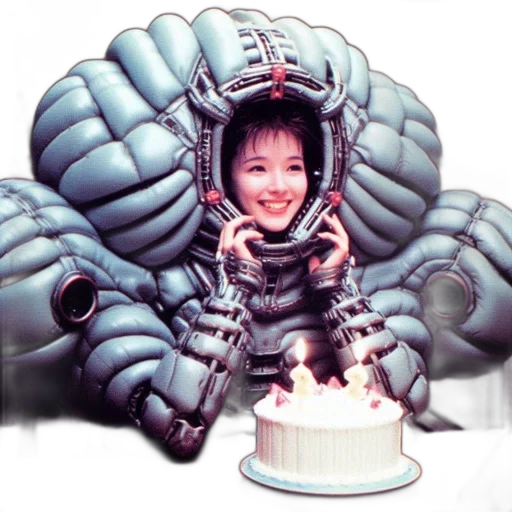 robot, creature, jacket, face transparent PNG cut-out
