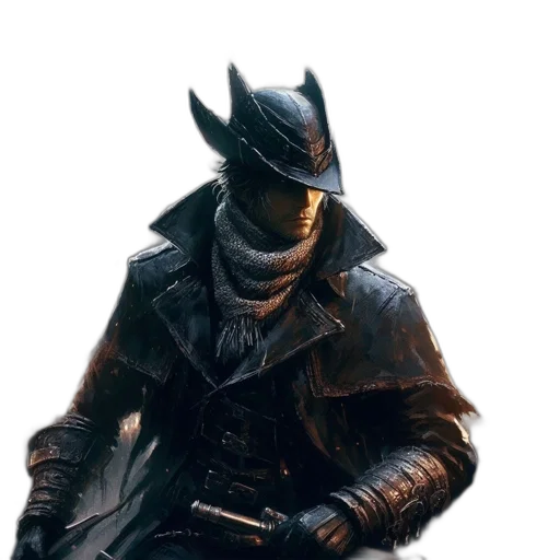 jacket, mask, hat, weapon transparent PNG cut-out