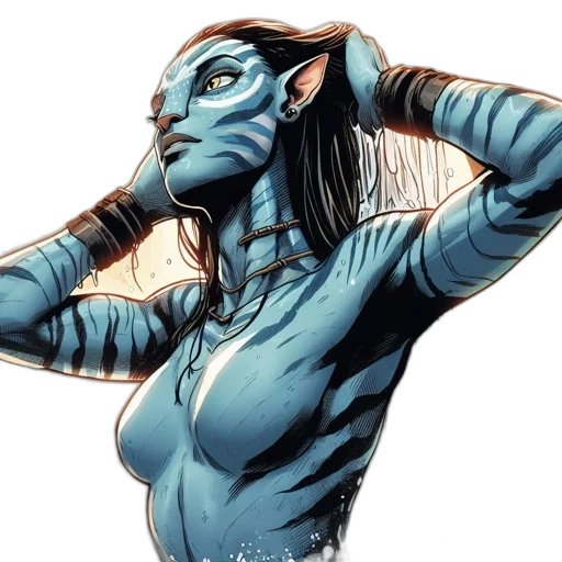 comic book art, concept art, fantasy art, photorealistic transparent PNG cut-out