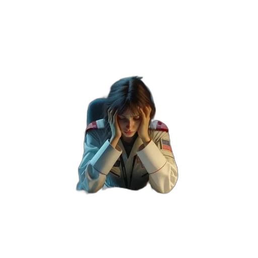 jacket, face, mask, staff transparent PNG cut-out