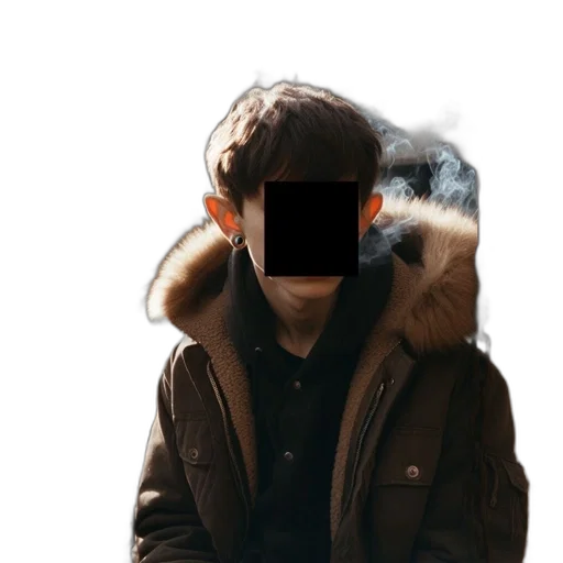 jacket, mask, face, hat transparent PNG cut-out