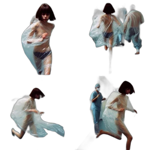 dress, umbrella, concept art, 3d render transparent PNG cut-out