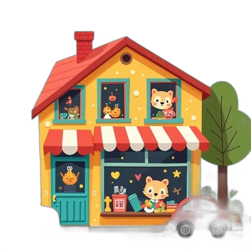 concept art, 3d render, pixel art, city street transparent PNG cut-out