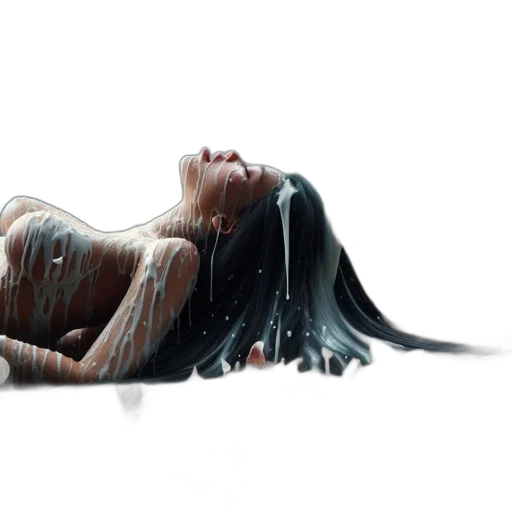 creature, hair, dress, concept art transparent PNG cut-out