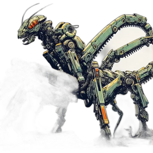 robot, dragon, weapon, creature transparent PNG cut-out
