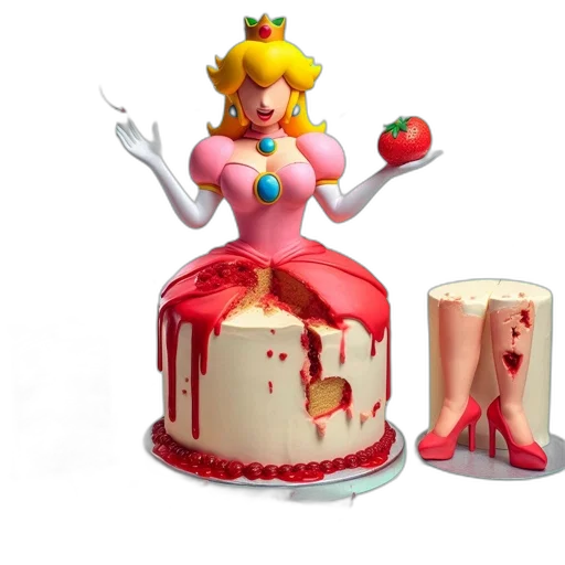 crown, food, dress, 3d render transparent PNG cut-out