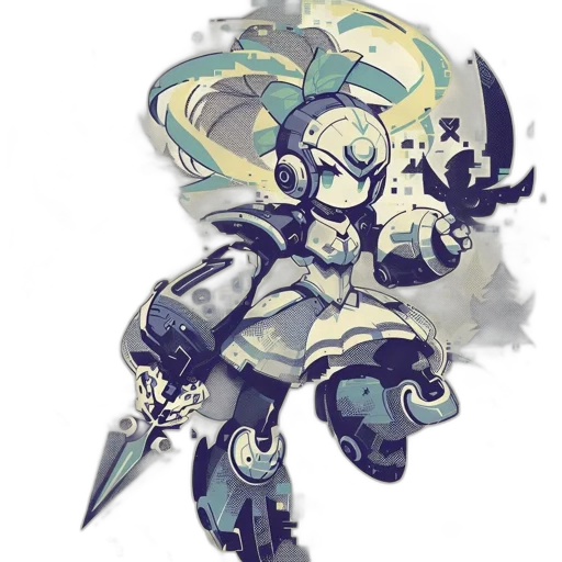 robot, weapon, staff, sword transparent PNG cut-out