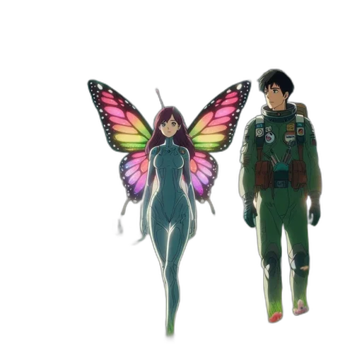 concept art, 3d render, anime, pixel art transparent PNG cut-out