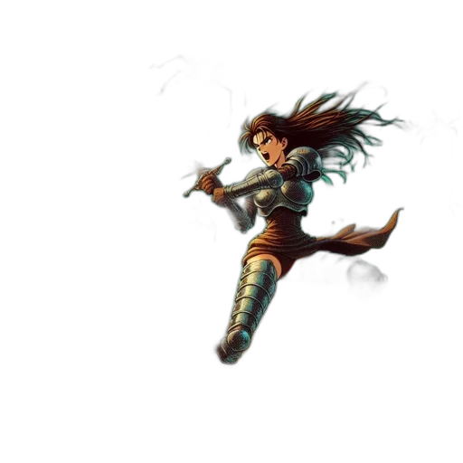 staff, dragon, weapon, hair transparent PNG cut-out