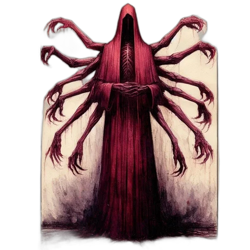creature, dress, mask, hair transparent PNG cut-out