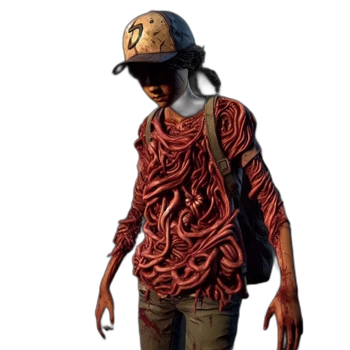 creature, jacket, mask, hat transparent PNG cut-out