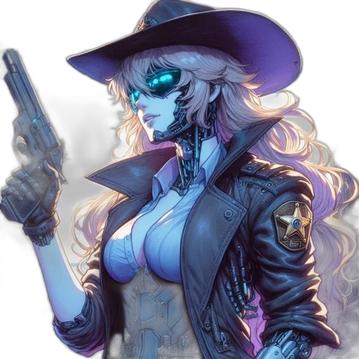 jacket, weapon, cyberpunk, concept art transparent PNG cut-out