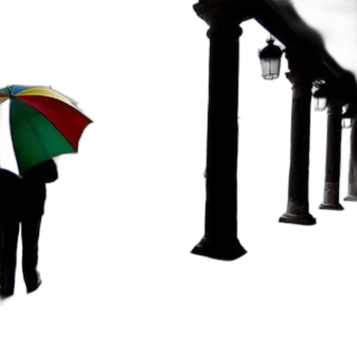 umbrella, staff, hat, building transparent PNG cut-out