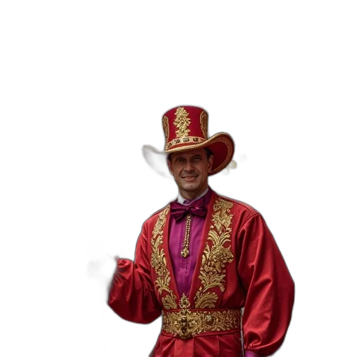 staff, hat, jacket, crown transparent PNG cut-out