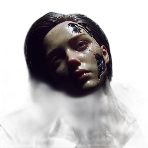 face, mask, robot, creature transparent PNG cut-out