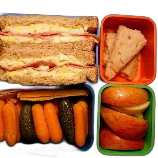 food, colorful, lunch, box transparent PNG cut-out
