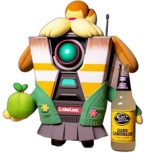 robot, jacket, bottle, food transparent PNG cut-out