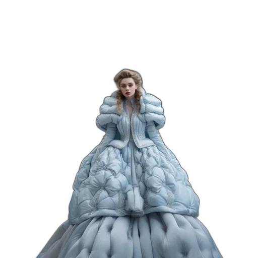 dress, jacket, crown, 3d render transparent PNG cut-out