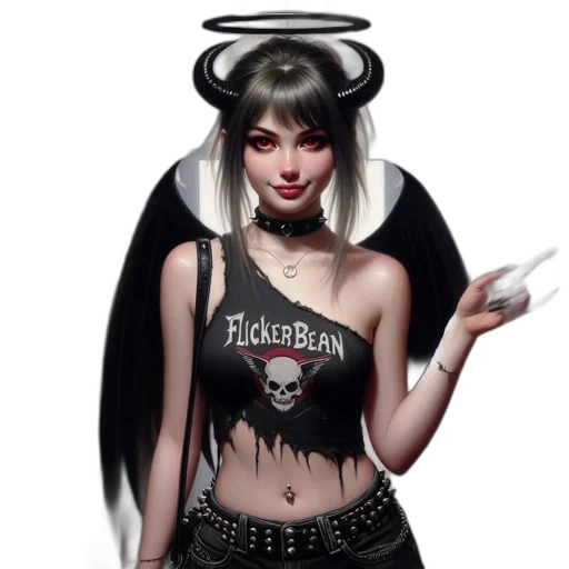 creature, dress, jacket, staff transparent PNG cut-out