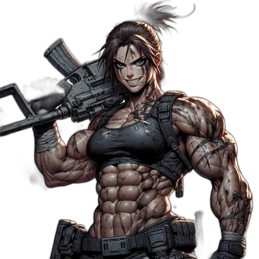 weapon, comic book art, concept art, cyberpunk transparent PNG cut-out