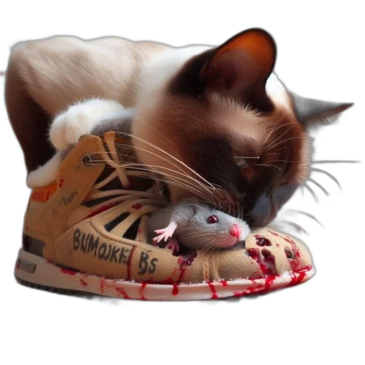 shoes, animal, photorealistic, indoor transparent PNG cut-out