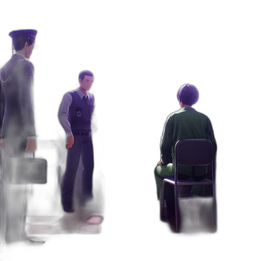staff, robot, concept art, 3d render transparent PNG cut-out