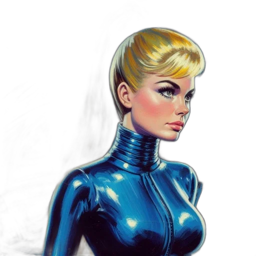 robot, dress, comic book art, concept art transparent PNG cut-out