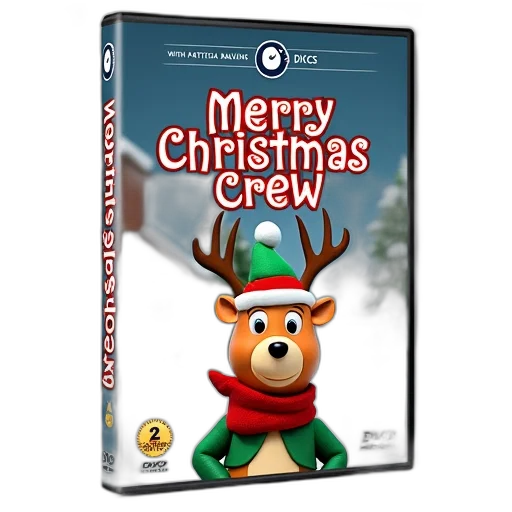 3d render, dvd, cover, festive transparent PNG cut-out