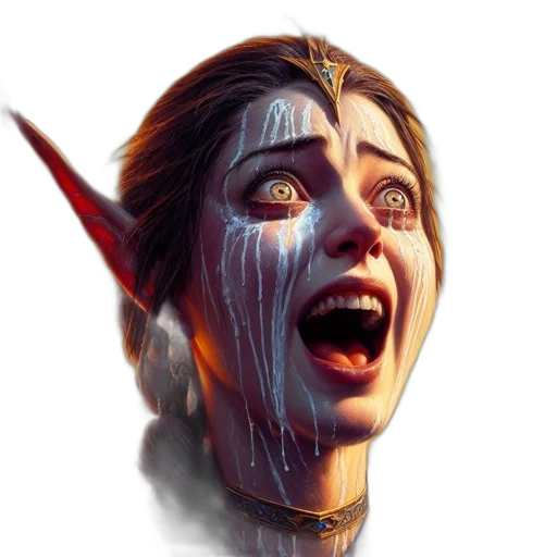 face, staff, mask, creature transparent PNG cut-out