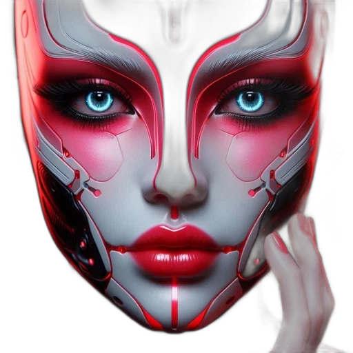 mask, face, robot, creature transparent PNG cut-out