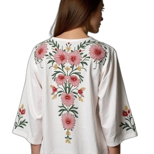 dress, embroidered, tunic, hand transparent PNG cut-out