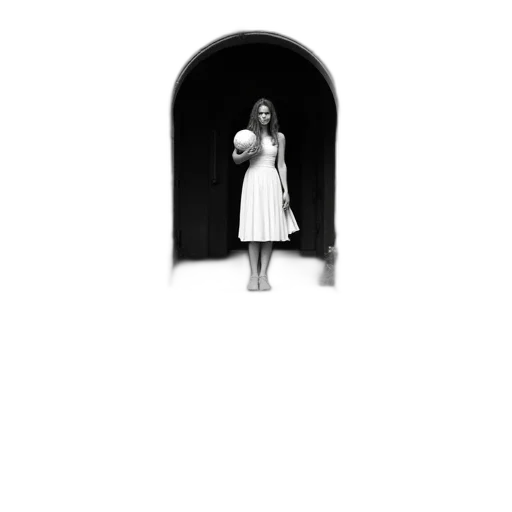 dress, face, staff, crown transparent PNG cut-out