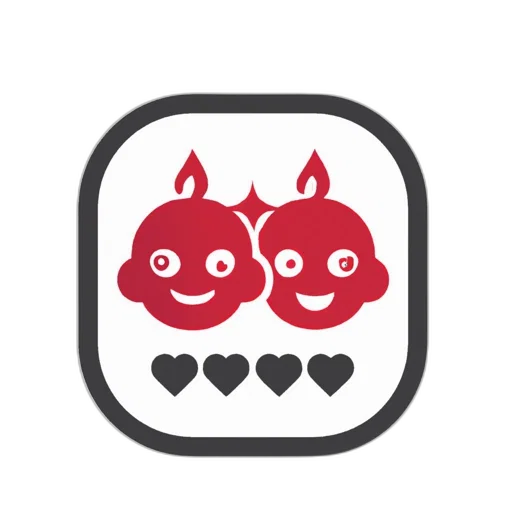 concept art, red, icon, mobile transparent PNG cut-out