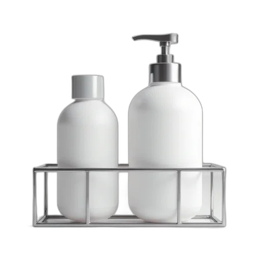 bottle, 3d render, pair, white transparent PNG cut-out
