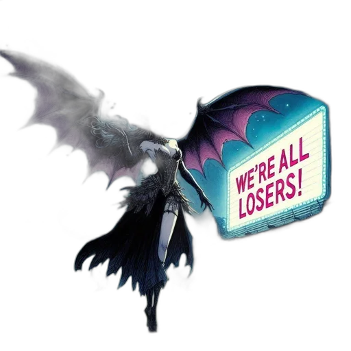dragon, concept art, vaporwave, large transparent PNG cut-out