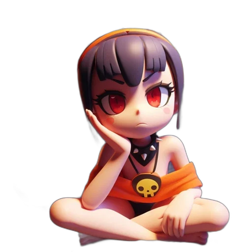 staff, mask, face, creature transparent PNG cut-out