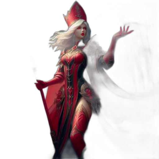 dress, mask, dragon, staff transparent PNG cut-out