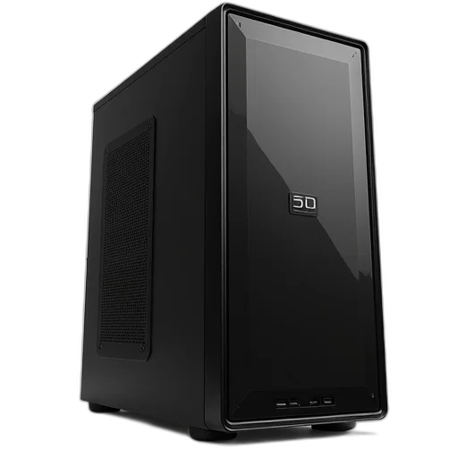 3d render, sleek, modern, black transparent PNG cut-out