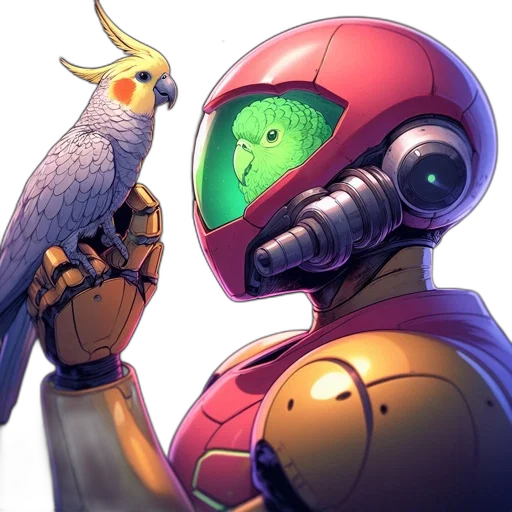 robot, concept art, 3d render, comic book art transparent PNG cut-out