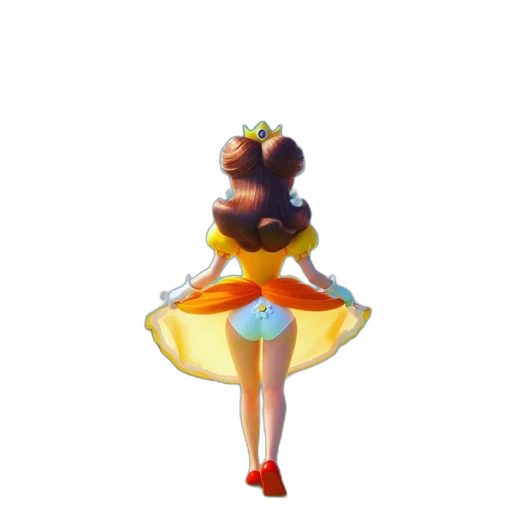 crown, dress, staff, hair transparent PNG cut-out